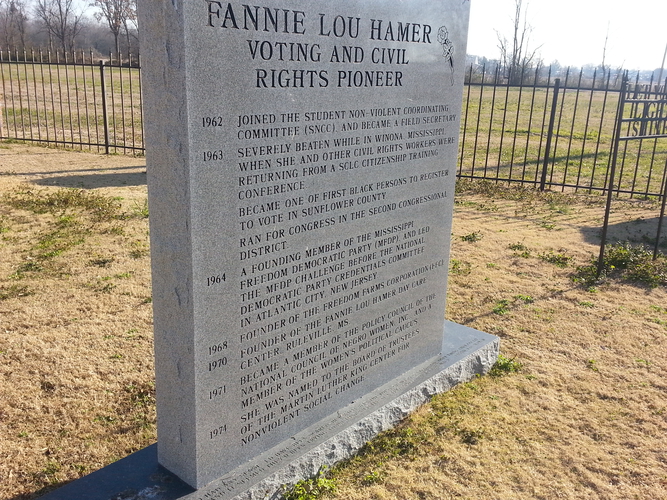 Fannie Lou Hamer memorial